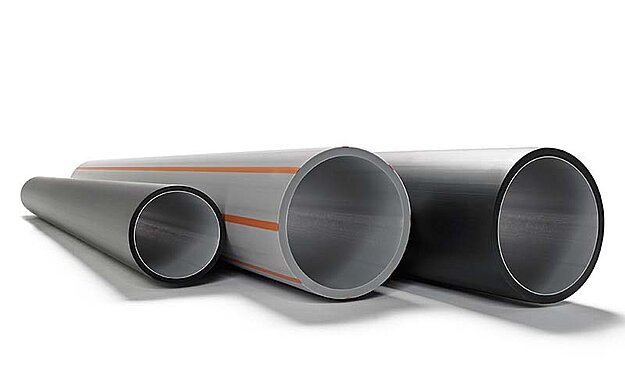 Gravity drainage pipes made of PE 100